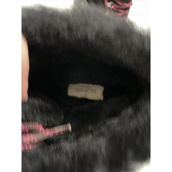 $1700 VALENTINO Fur Ankle Boots Heels Suede Leather Shearling Fur Stars Ankle Boots & Booties